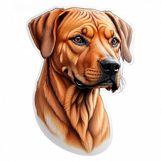 Set 3 bucati, Sticker decorativ, Caine Rhodesian Ridgeback, Rezistent la apa, NO1131, 6 cm, Multicolor