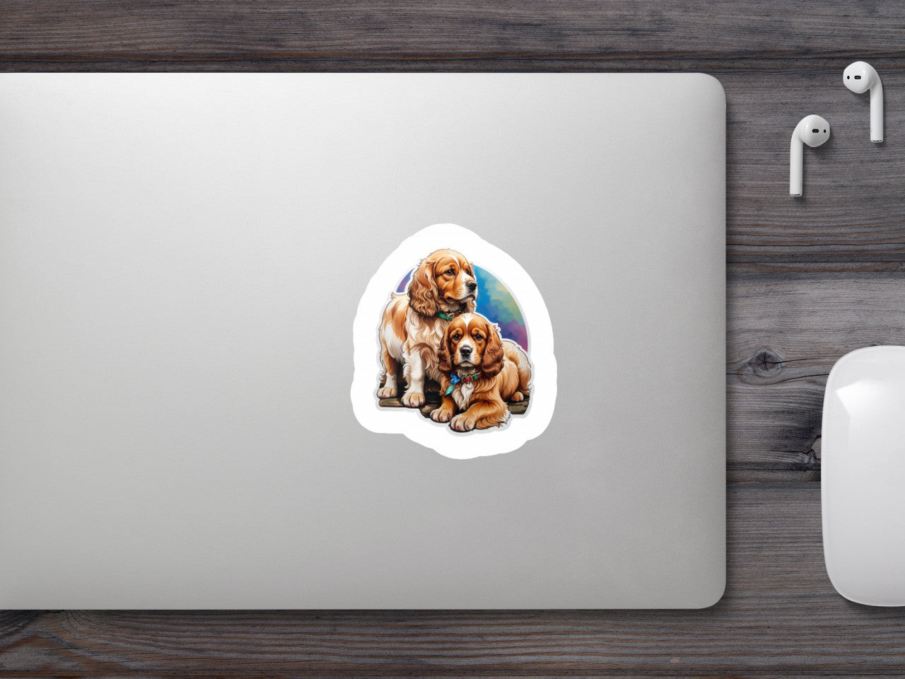Set 3 bucati, Sticker decorativ, Caini rasa Cocker spaniel, Rezistent la apa, NO392, 6 cm, Multicolor