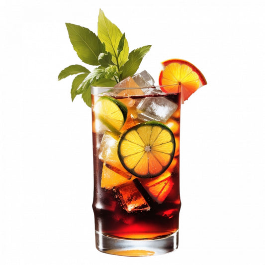 Set 3 bucati, Sticker decorativ, Cocktail Cuba libre, Rezistent la apa, NO433, 6 cm, Multicolor