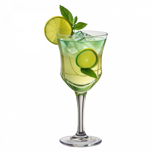 Set 3 bucati, Sticker decorativ, Cocktail gimlet, Rezistent la apa, NO624, 6 cm, Multicolor