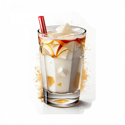 Set 3 bucati, Sticker decorativ, Cocktail white russian , Rezistent la apa, NO1377, 6 cm, Multicolor