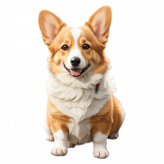 Set 3 bucati, Sticker decorativ, Corgi galez Pembroke, Rezistent la apa, NO1030, 6 cm, Multicolor