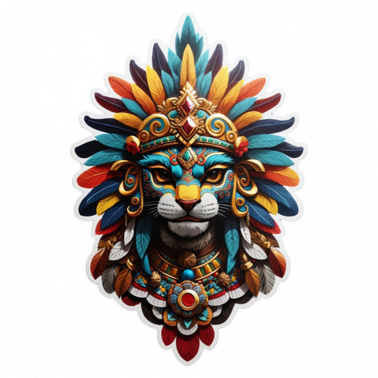 Set 3 bucati, Sticker decorativ, Creatura mitologica Cipactli cu pene, Rezistent la apa, NO384, 6 cm, Multicolor