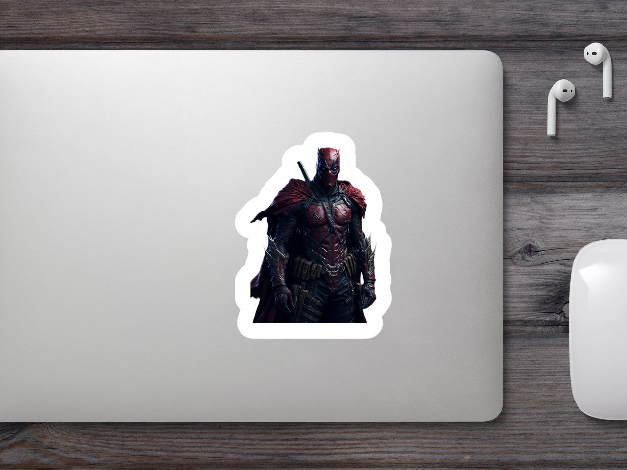 Set 3 bucati, Sticker decorativ, Deadpool, Rezistent la apa, NO1650, 6 cm, Multicolor
