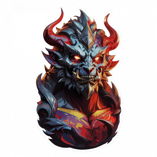 Set 3 bucati, Sticker decorativ, Demon Forneus, Rezistent la apa, NO559, 6 cm, Multicolor