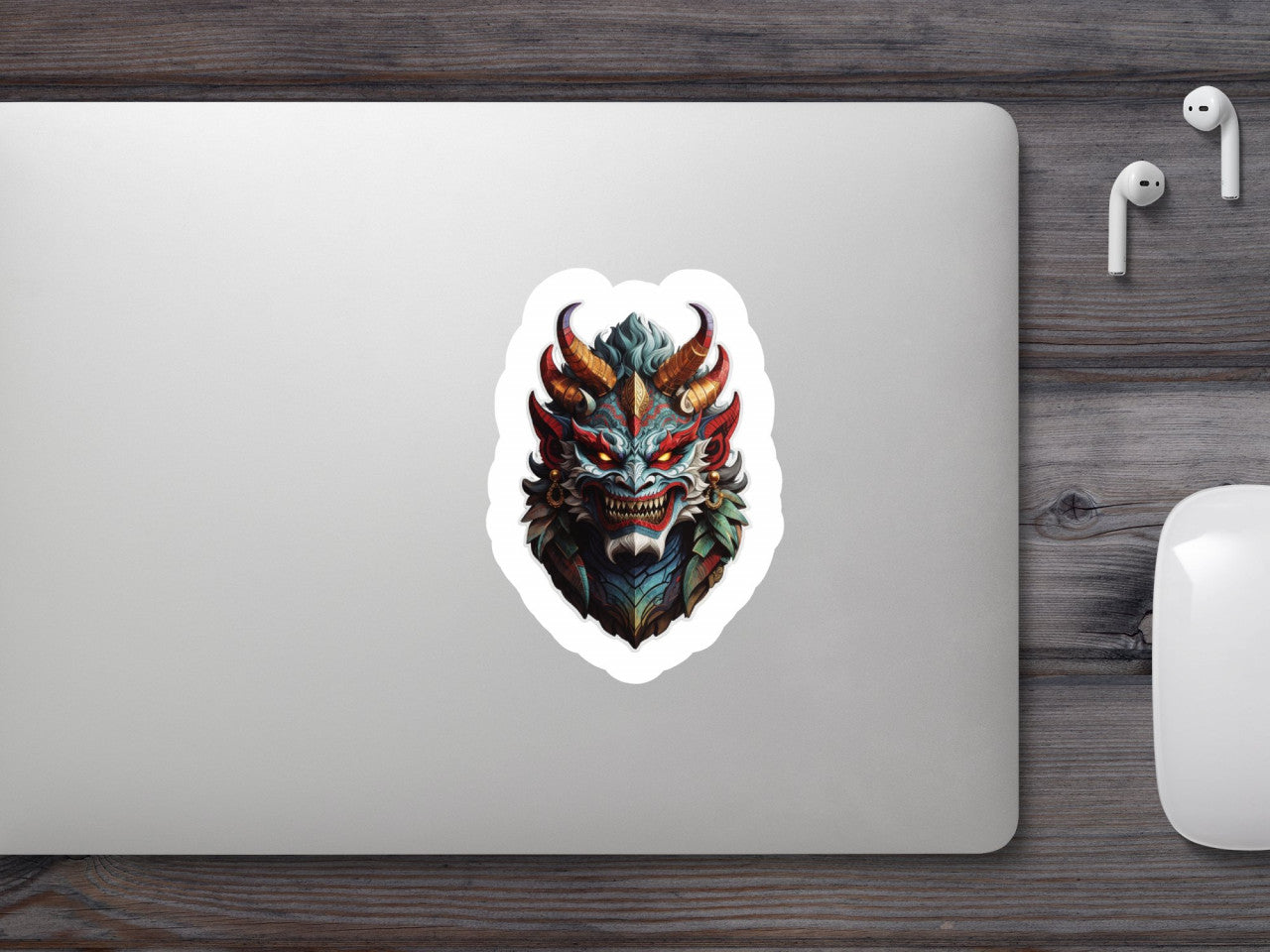 Set 3 bucati, Sticker decorativ, Demonul Balam, Rezistent la apa, NO90, 6 cm, Multicolor