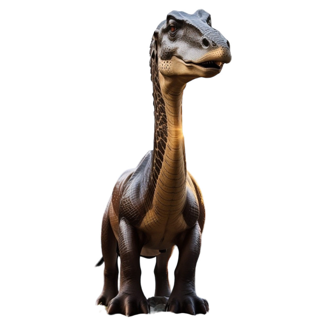 Set 3 bucati, Sticker decorativ, Dinozaur Diplodocus, Rezistent la apa, NO1429, 6 cm, Multicolor