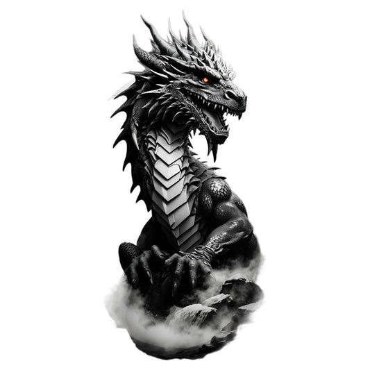 Set 3 bucati, Sticker decorativ, Dragon, Rezistent la apa, NO1618, 6 cm, Multicolor