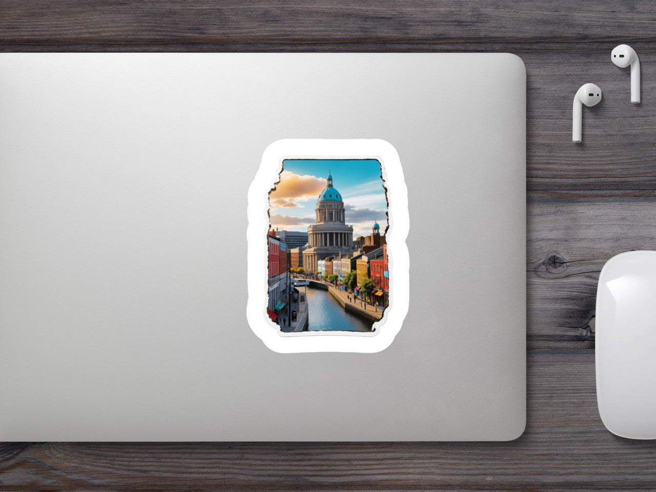 Set 3 bucati, Sticker decorativ, Dubai canal, Rezistent la apa, NO500, 6 cm, Multicolor