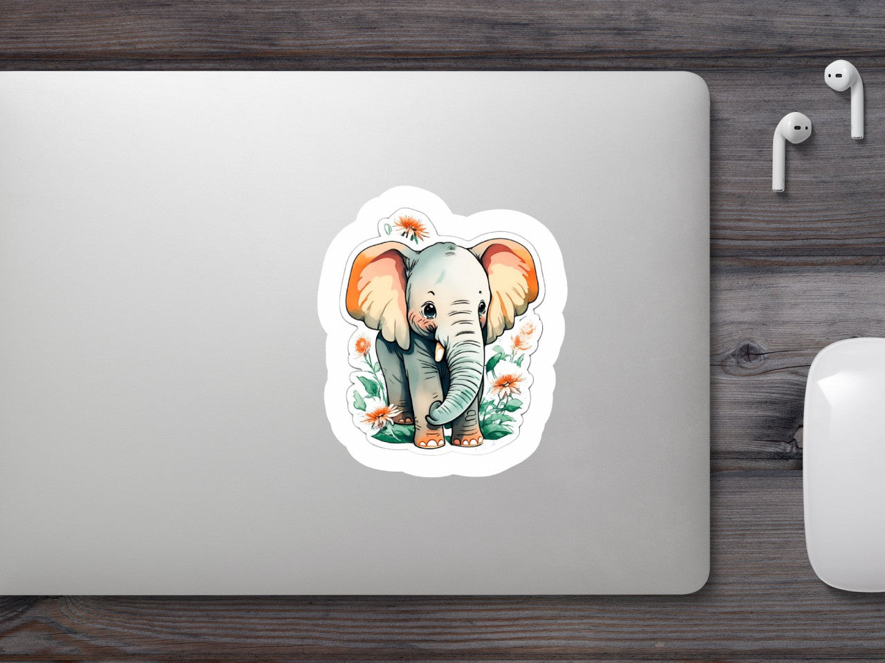 Set 3 bucati, Sticker decorativ, Elefantul Jumbo, Rezistent la apa, NO1895, 6 cm, Multicolor