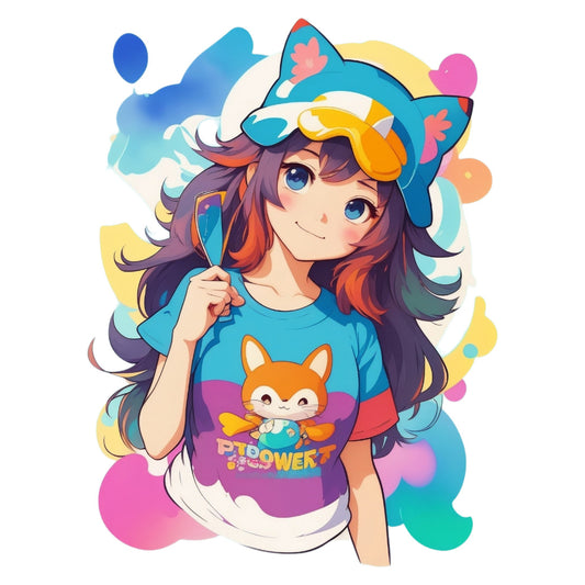 Set 3 bucati, Sticker decorativ, Fetita KPOP, Rezistent la apa, NO1550, 6 cm, Multicolor