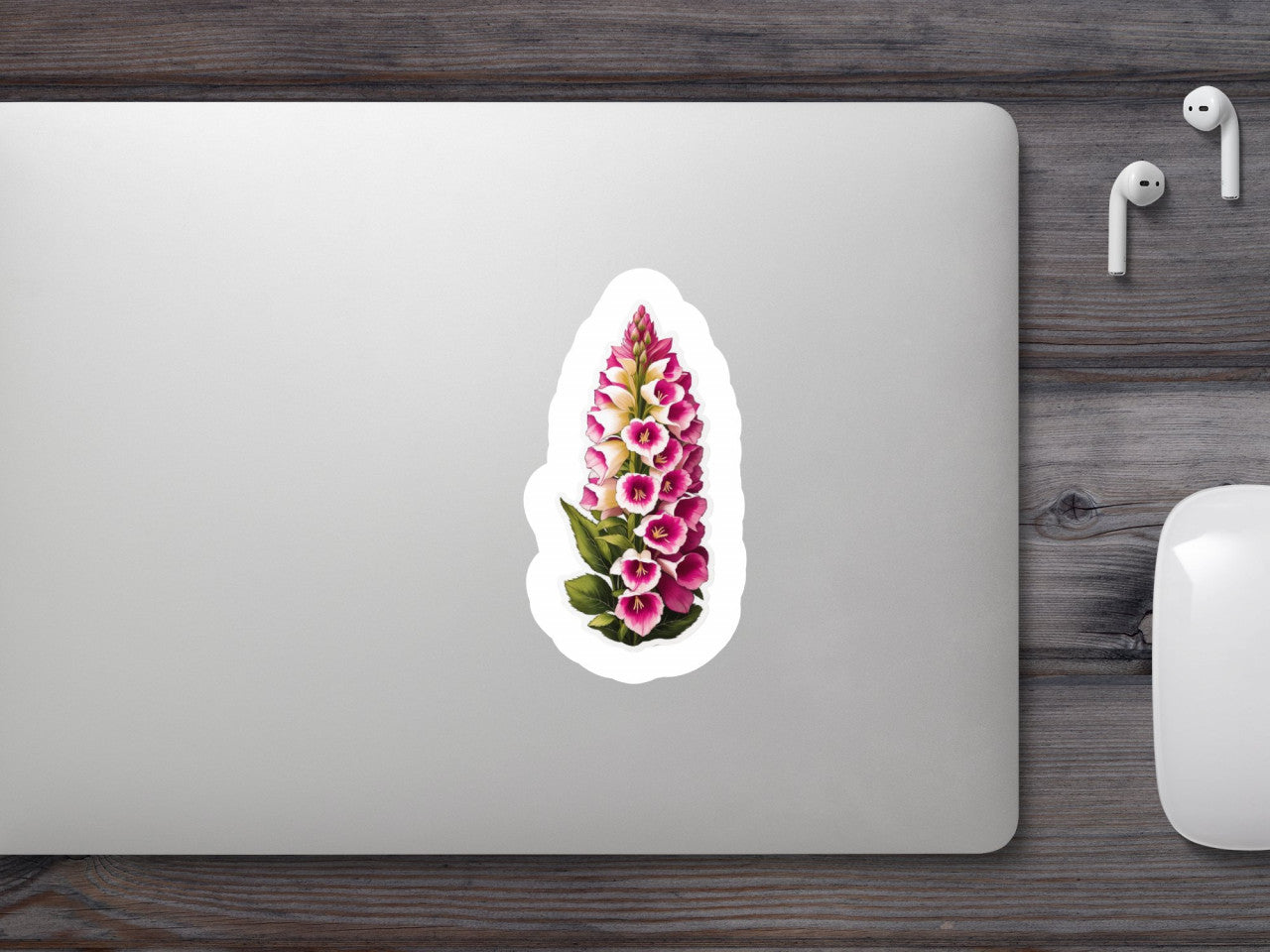 Set 3 bucati, Sticker decorativ, Floare de foxglove, Rezistent la apa, NO571, 6 cm, Multicolor