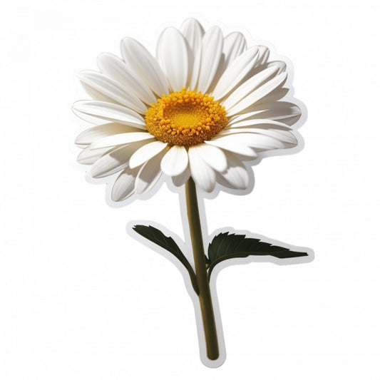 Set 3 bucati, Sticker decorativ, Floare de margareta, Rezistent la apa, NO456, 6 cm, Multicolor