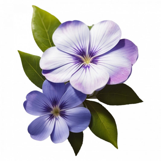 Set 3 bucati, Sticker decorativ, Flori de vinca, Rezistent la apa, NO1039, 6 cm, Multicolor