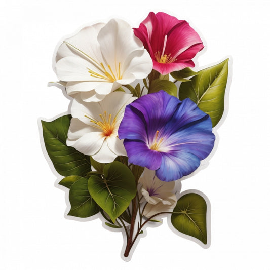 Set 3 bucati, Sticker decorativ, Flori de Zorele, Rezistent la apa, NO922, 6 cm, Multicolor
