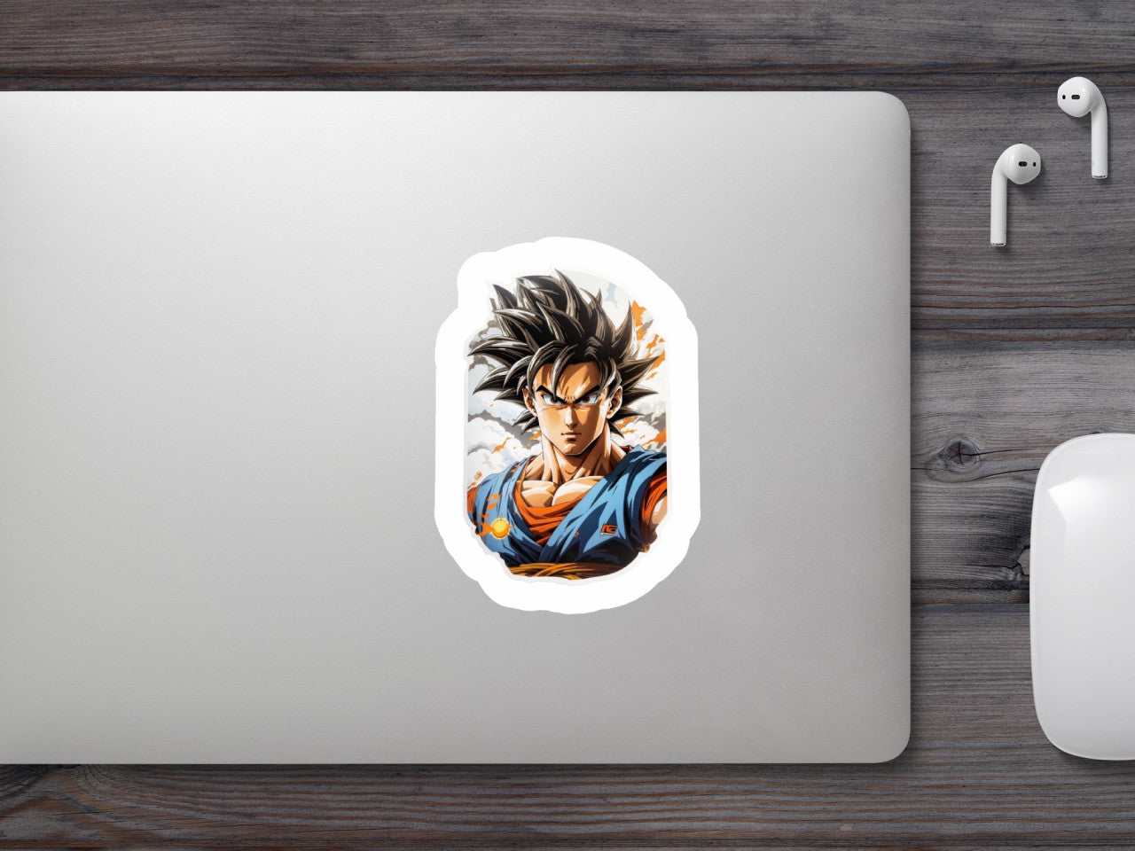 Set 3 bucati, Sticker decorativ, Goku bust, Rezistent la apa, NO2078, 6 cm, Multicolor