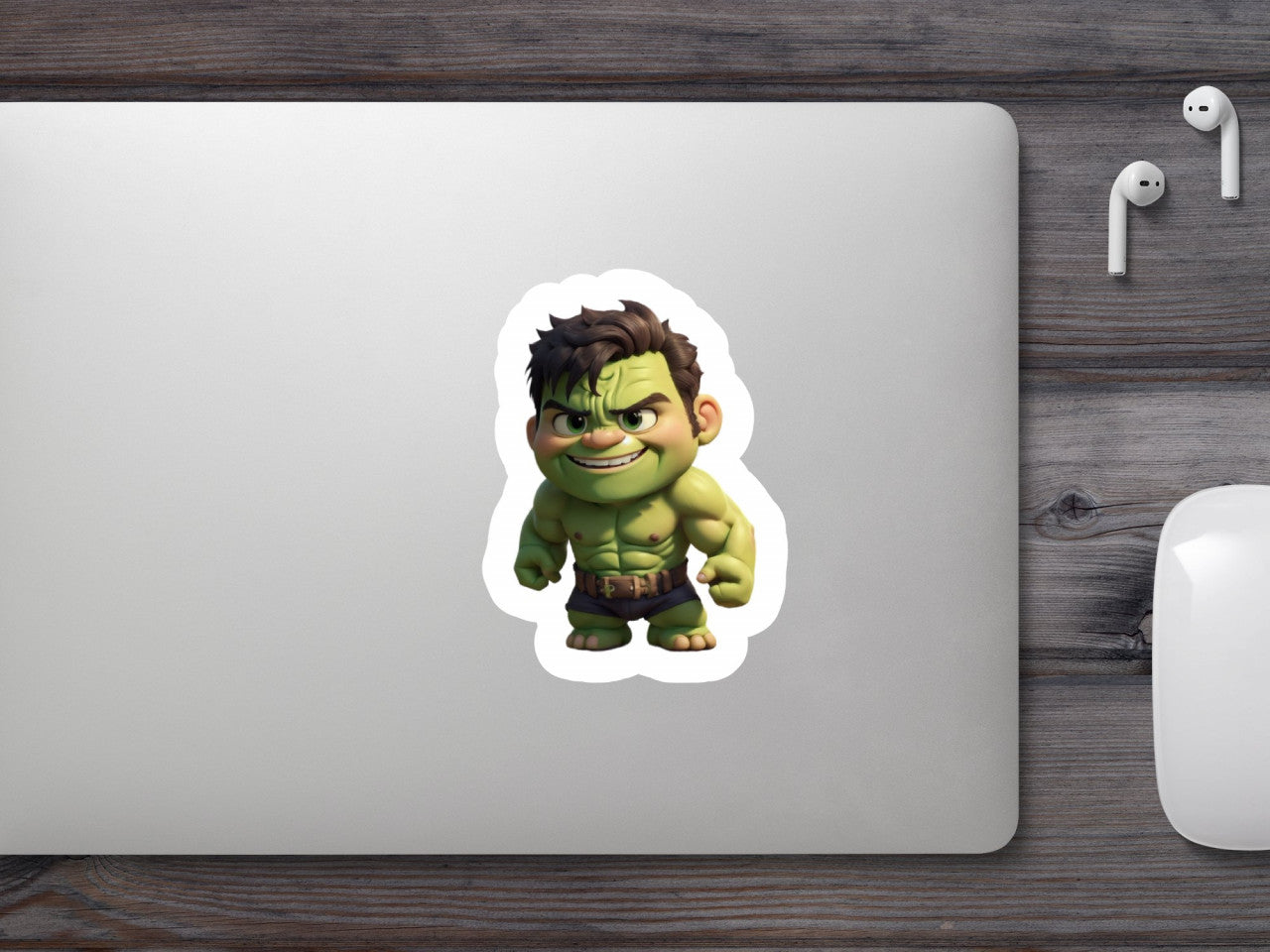 Set 3 bucati, Sticker decorativ, Hulk, Rezistent la apa, NO1675, 6 cm, Multicolor