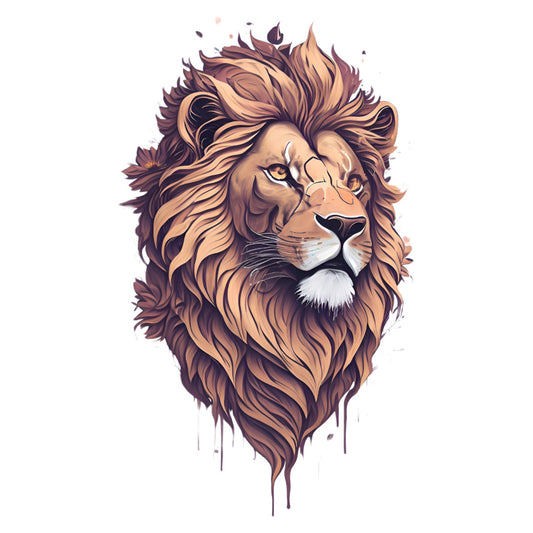 Set 3 bucati, Sticker decorativ, Leu cu coama, Rezistent la apa, NO1517, 6 cm, Multicolor