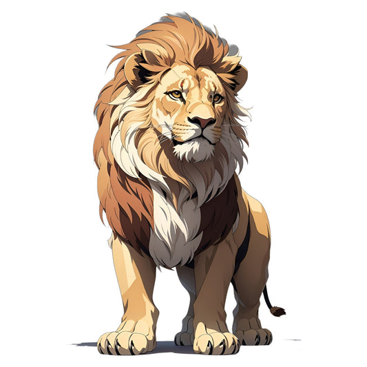 Set 3 bucati, Sticker decorativ, Leu, Rezistent la apa, NO1569, 6 cm, Multicolor