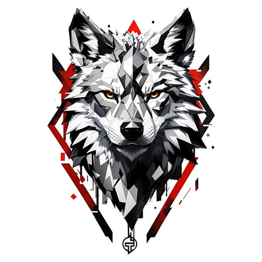 Set 3 bucati, Sticker decorativ, Lupul de cristal, Rezistent la apa, NO1727, 6 cm, Multicolor