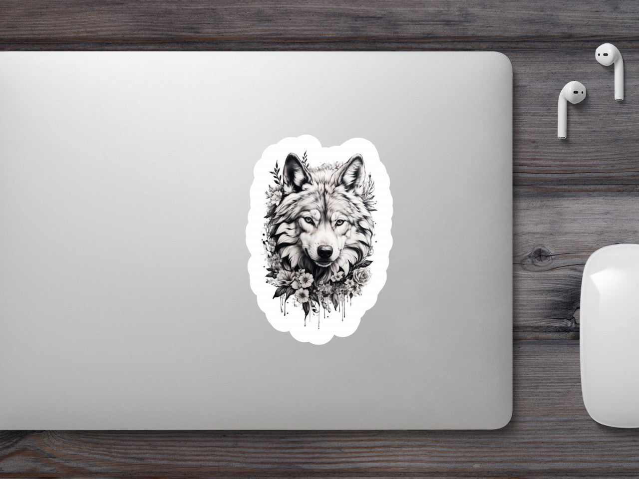 Set 3 bucati, Sticker decorativ, Lupul desenat, Rezistent la apa, NO1849, 6 cm, Multicolor