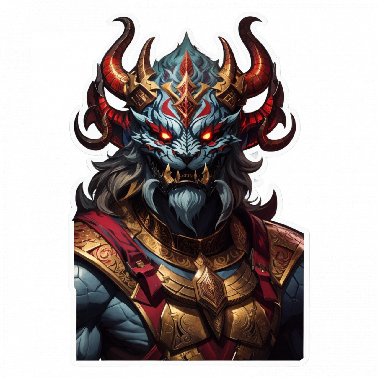 Set 3 bucati, Sticker decorativ, Malphas cu platosa, Rezistent la apa, NO860, 6 cm, Multicolor