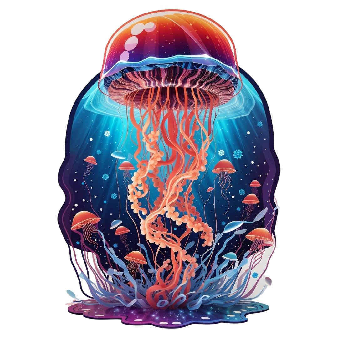 Set 3 bucati, Sticker decorativ, Meduze dantelate, Rezistent la apa, NO1964, 6 cm, Multicolor