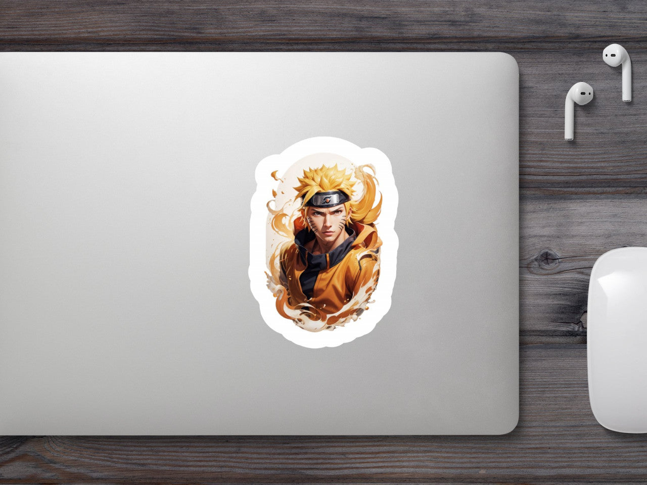 Set 3 bucati, Sticker decorativ, Naruto Uzumaki medalion, Rezistent la apa, NO2131, 6 cm, Multicolor