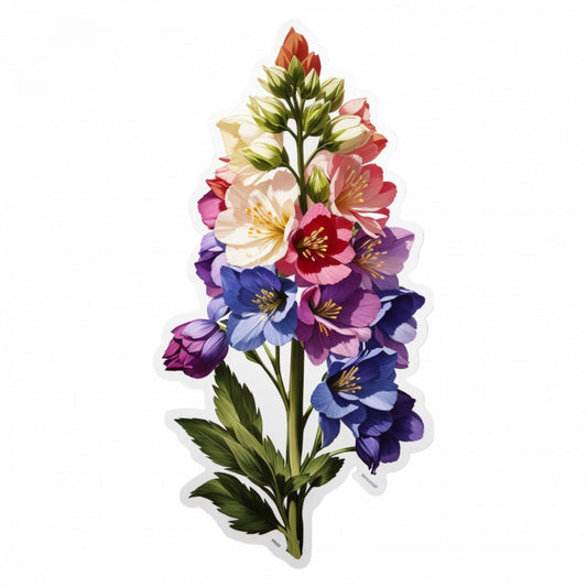 Set 3 bucati, Sticker decorativ, Nemtisori, Rezistent la apa, NO471, 6 cm, Multicolor