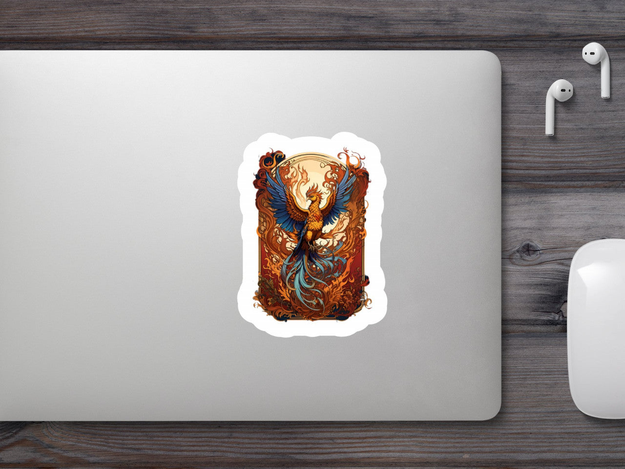 Set 3 bucati, Sticker decorativ, Pasarea Phoenix, Rezistent la apa, NO1931, 6 cm, Multicolor