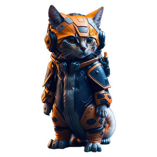 Set 3 bucati, Sticker decorativ, Pisicuta viitorului, Rezistent la apa, NO1761, 6 cm, Multicolor