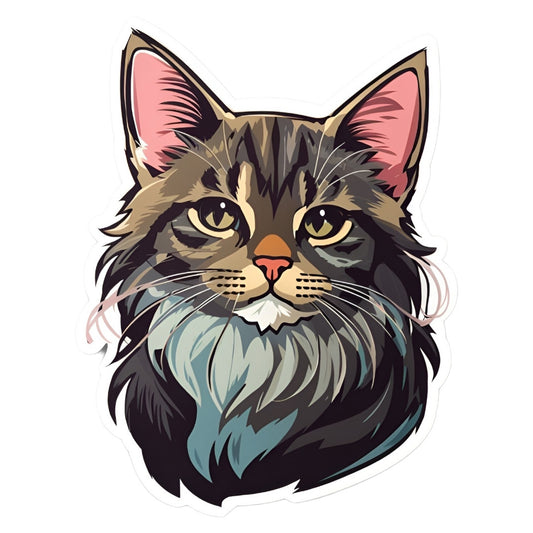 Set 3 bucati, Sticker decorativ, Pisoiul Mino, Rezistent la apa, NO1778, 6 cm, Multicolor