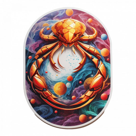 Set 3 bucati, Sticker decorativ, Scorpion simbol zodia scorpion, Rezistent la apa, NO322, 6 cm, Multicolor