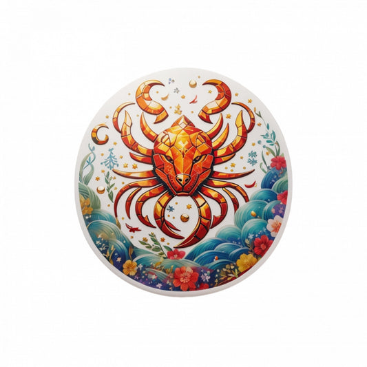 Set 3 bucati, Sticker decorativ, Scorpion simbol zodia scorpion, Rezistent la apa, NO327, 6 cm, Multicolor