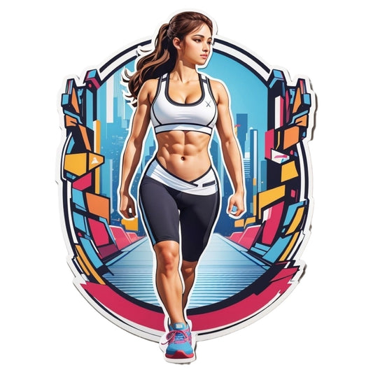 Set 3 bucati, Sticker decorativ, Sportiva cu abdomen, Rezistent la apa, NO2068, 6 cm, Multicolor