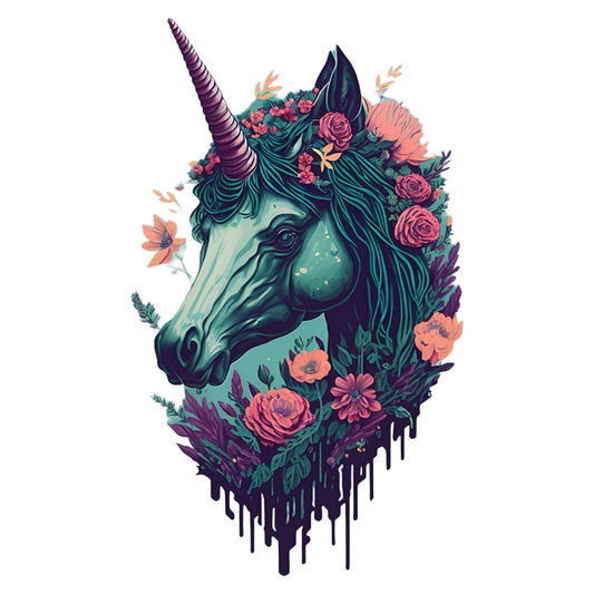 Set 3 bucati, Sticker decorativ, Unicorn, Rezistent la apa, NO1520, 6 cm, Multicolor