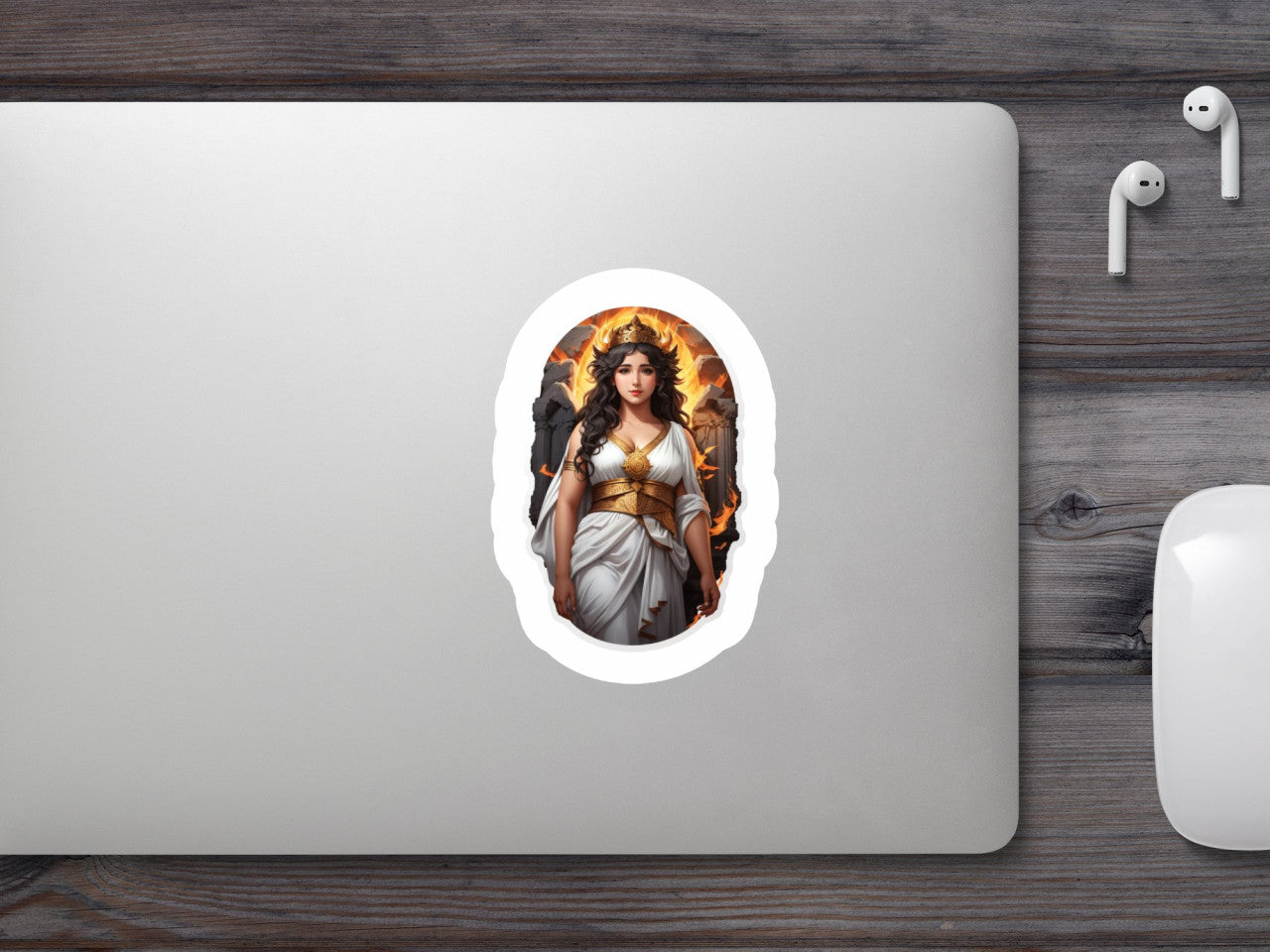 Set 3 bucati, Sticker decorativ, Zeita Hestia, Rezistent la apa, NO693, 6 cm, Multicolor