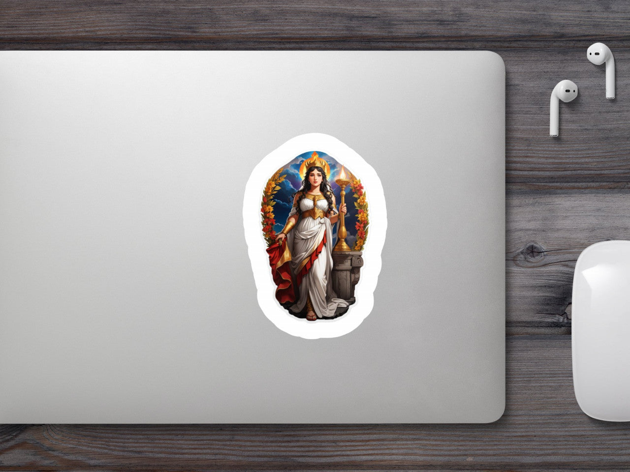 Set 3 bucati, Sticker decorativ, Zeita Hestia, Rezistent la apa, NO694, 6 cm, Multicolor