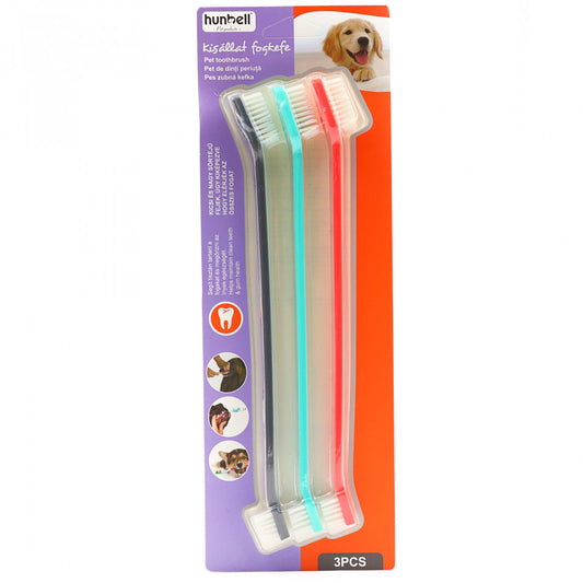 Set 3 periute de dinti pentru animale, Multicolor