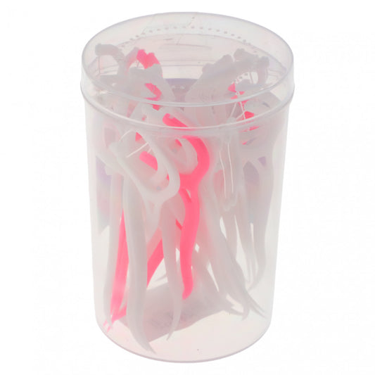 Set 30 bucati, Ata dentara cu scobitoare, cutie depozitare, NO834, Alb