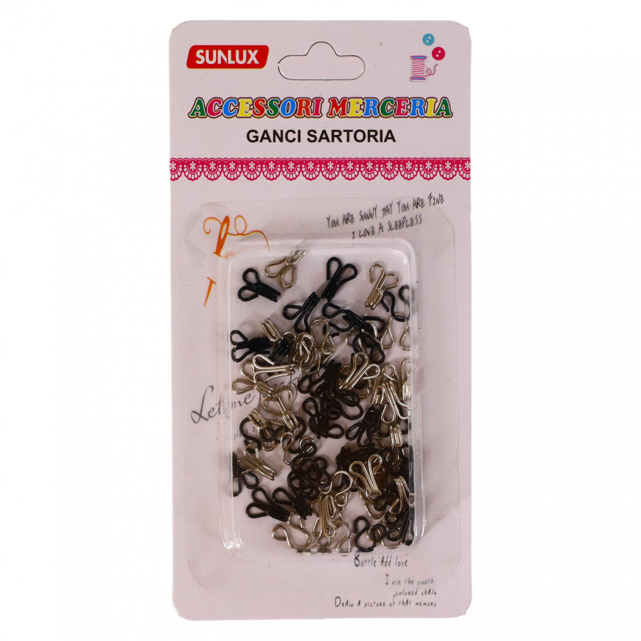 Set 32 bucati, Capse mos si baba, NO737, 1.5 cm, Negru / Argintiu