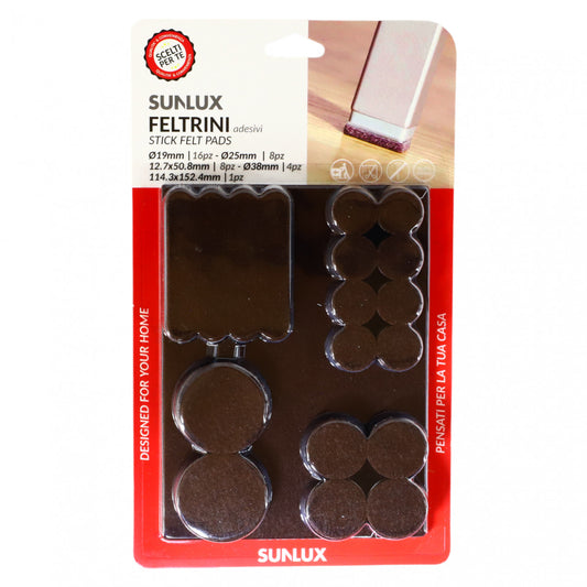 Set 37 bucati, Protectie adeziva pentru picioare mobila, diferite marimi, NO528, Maro