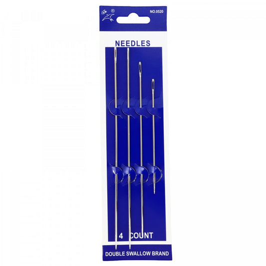 Set 4 Ace cu ochi mare pentru cusut, brodat goblen, NO123, 10 / 15 / 17 cm, Argintiu