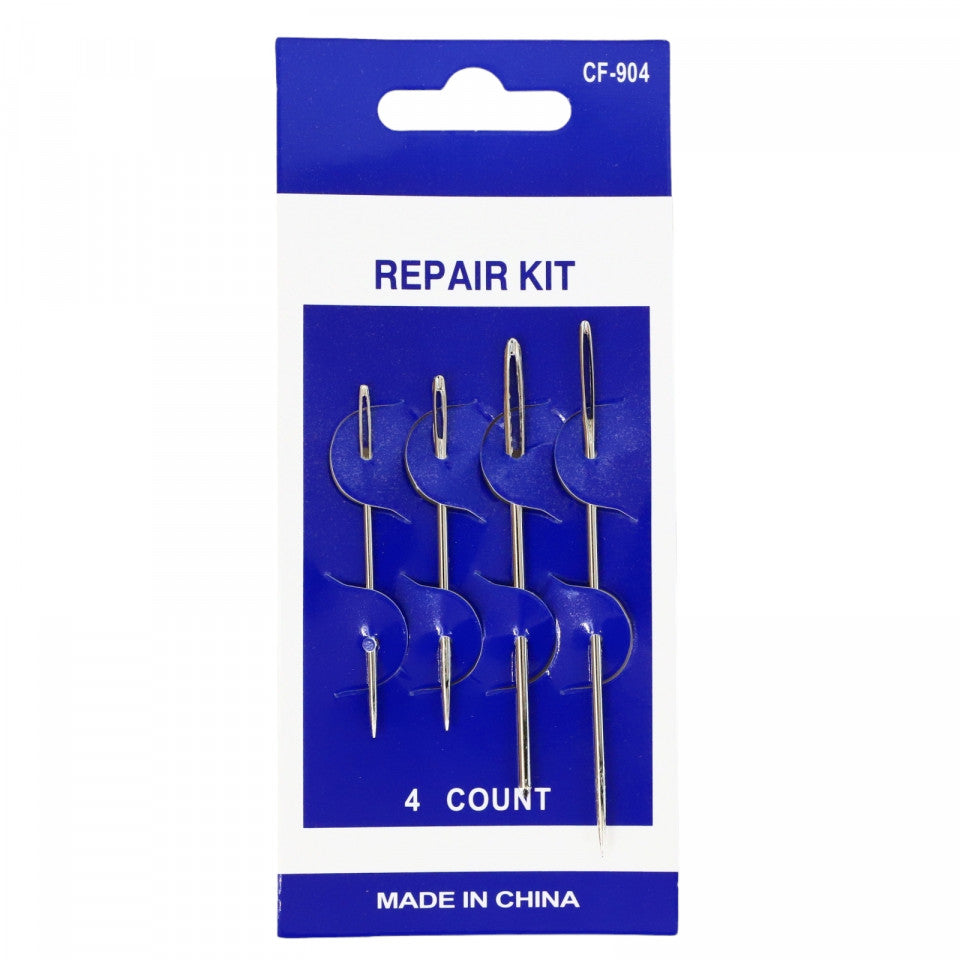 Set 4 Ace cu ochi mare pentru cusut, brodat goblen, NO124, 5.2 / 6.9 / 8 cm, Argintiu