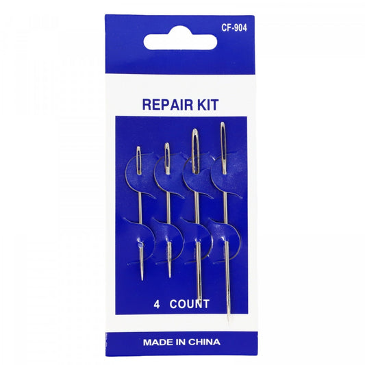 Set 4 Ace cu ochi mare pentru cusut, brodat goblen, NO124, 5.2 / 6.9 / 8 cm, Argintiu