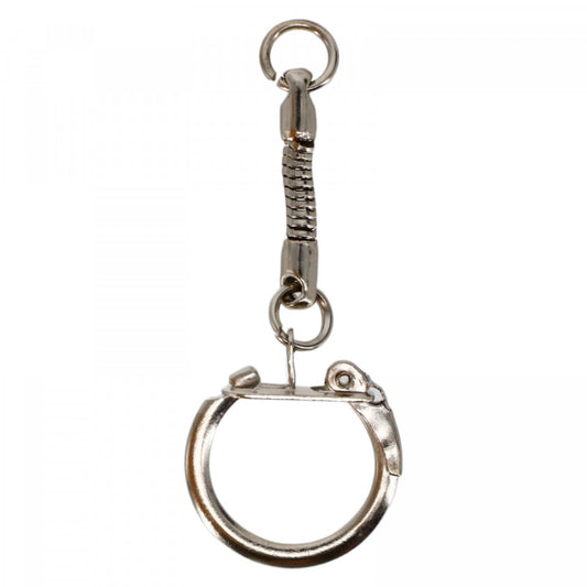 Set 4 bucati, inel de chei, Agatatoare, 2 cm, Argintiu