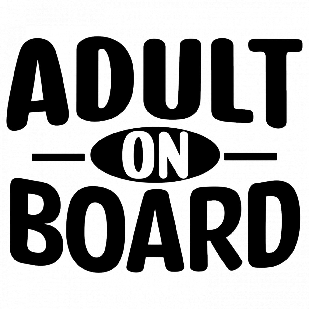 Set 4 bucati, Sticker decorativ, Adult on board, Rezistent la apa, NO7909, 10 cm, Multicolor