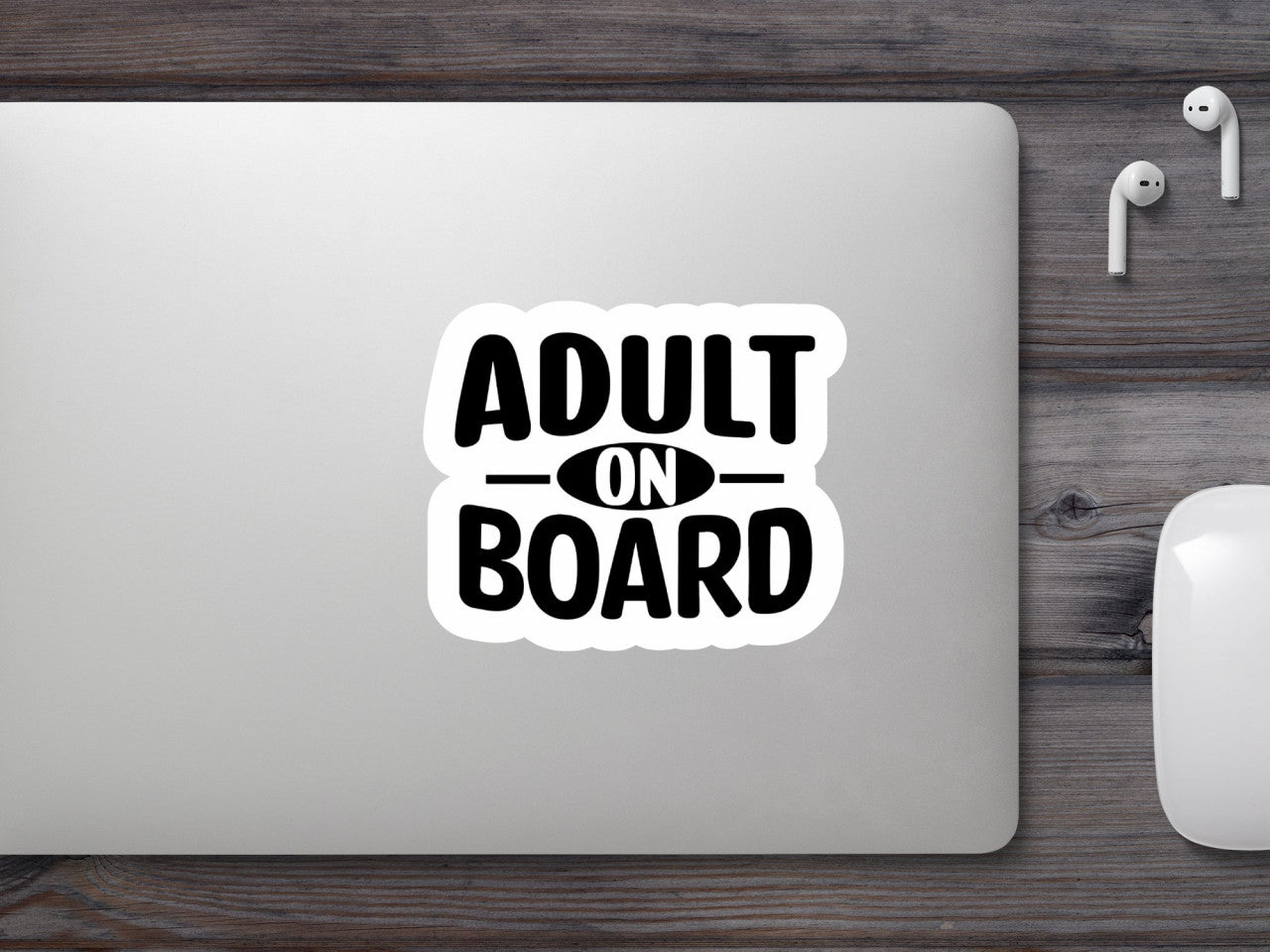 Set 4 bucati, Sticker decorativ, Adult on board, Rezistent la apa, NO7909, 10 cm, Multicolor