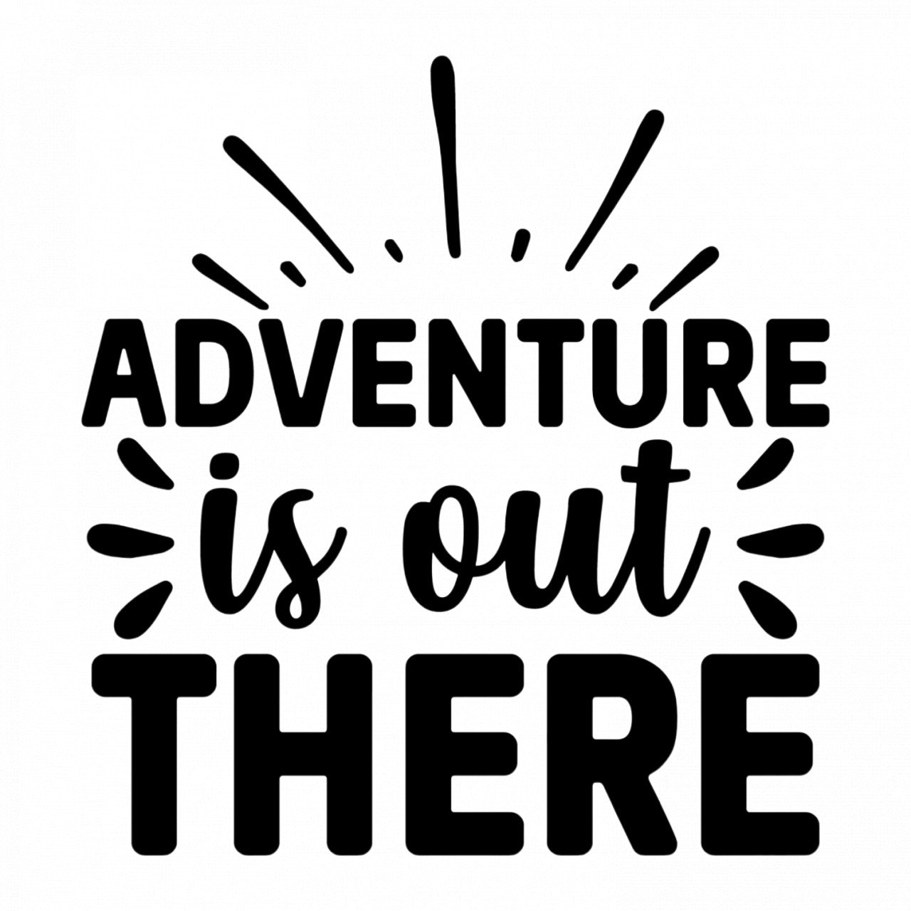 Set 4 bucati, Sticker decorativ, Adventure is out there, Rezistent la apa, NO7910, 10 cm, Multicolor