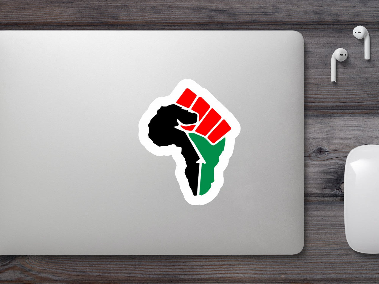 Set 4 bucati, Sticker decorativ, AFRICAN POWER FIST, Rezistent la apa, NO7913, 10 cm, Multicolor
